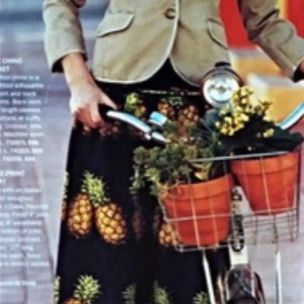 J CREW pineapple navy skirt